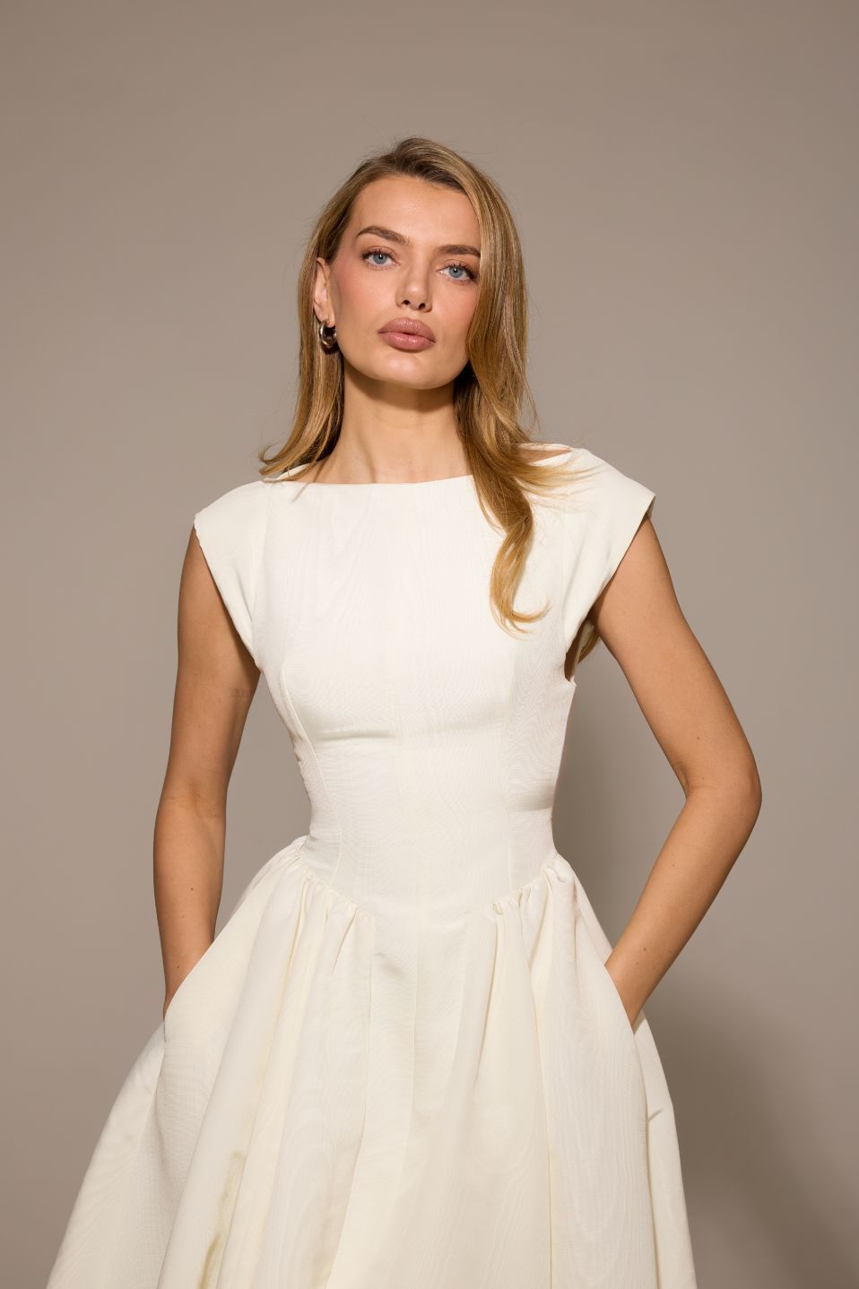 Debutante Midi Dress - Ivory