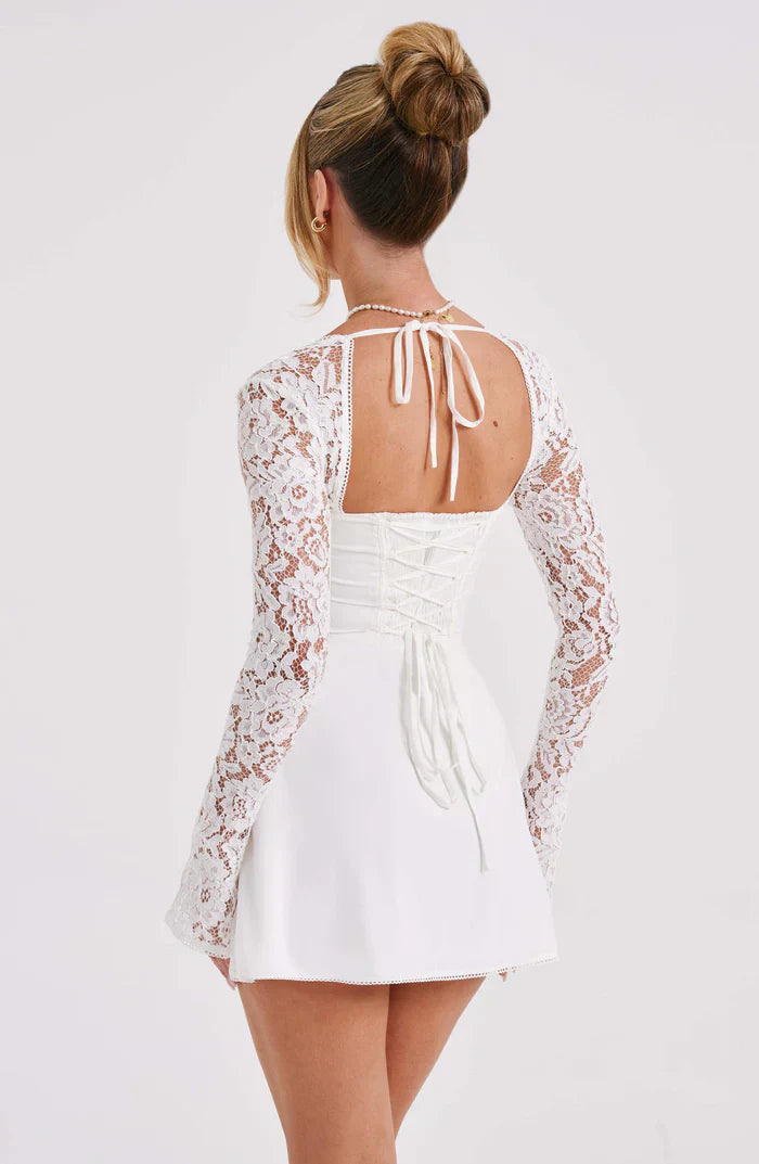 Charmante Lace Sleeves Dress