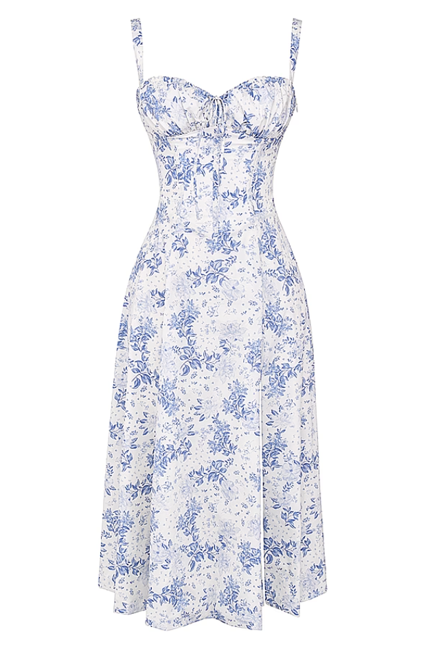Carmen Floral Print Bustier Sundress