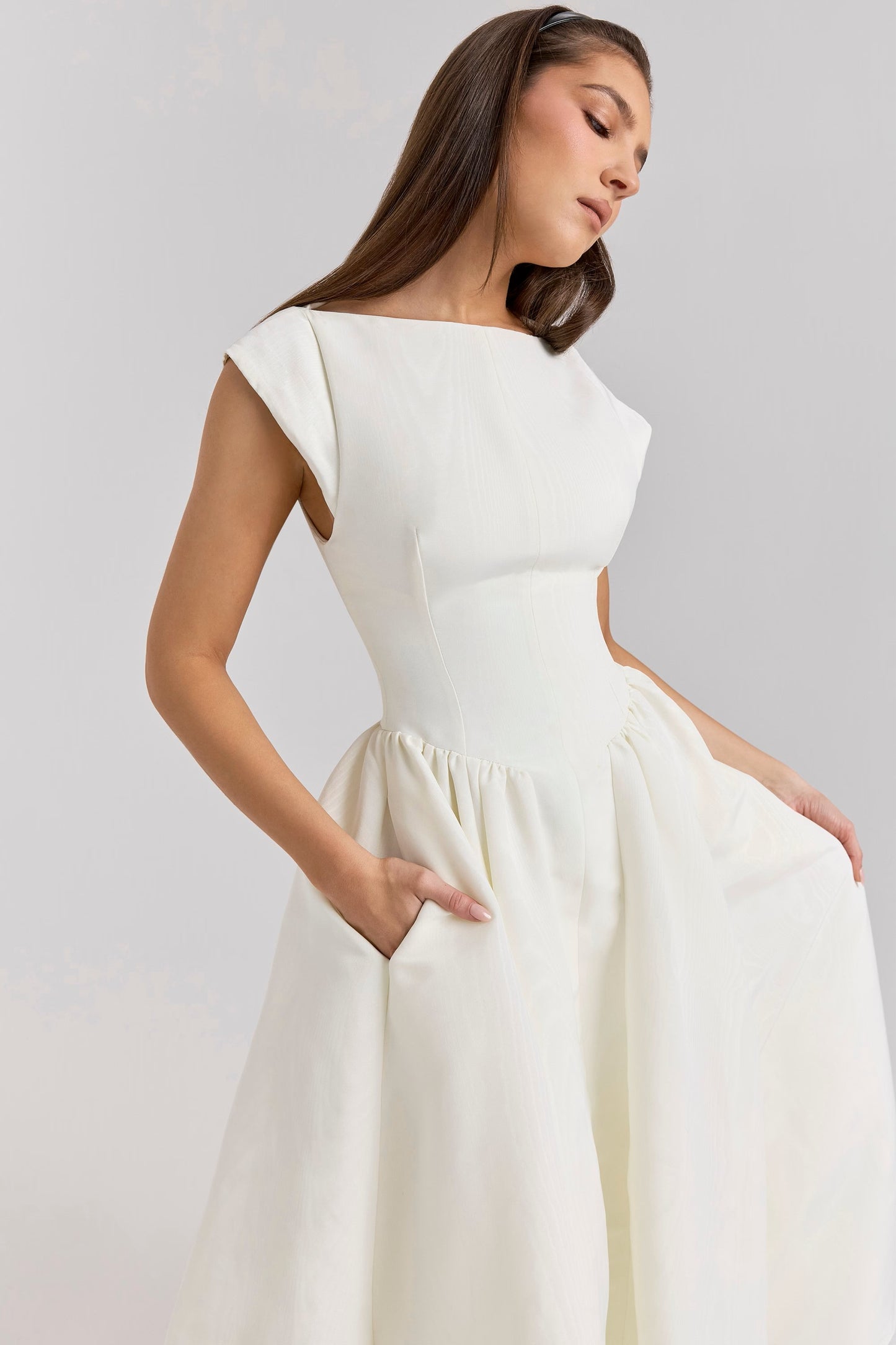 Debutante Midi Dress - Ivory