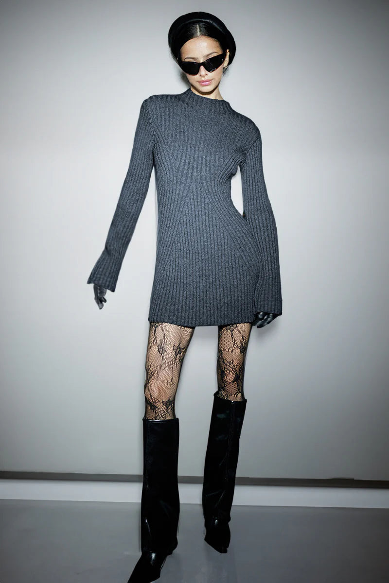 Fall Rib-Knit Dress