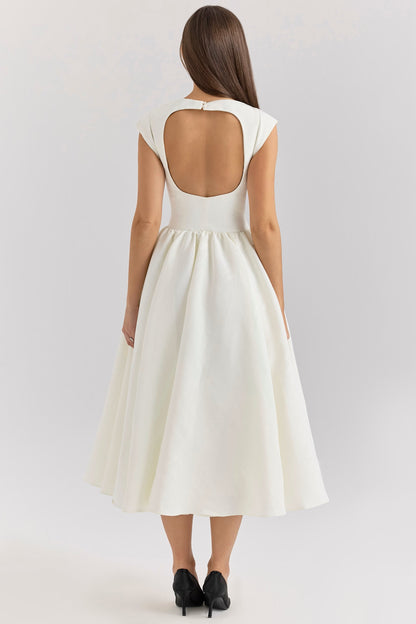 Debutante Midi Dress - Ivory